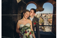 Wedding in Prague Lesser Town Charles Bridge Tower